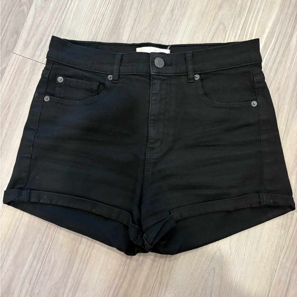 Garage black retro high waisted jean short